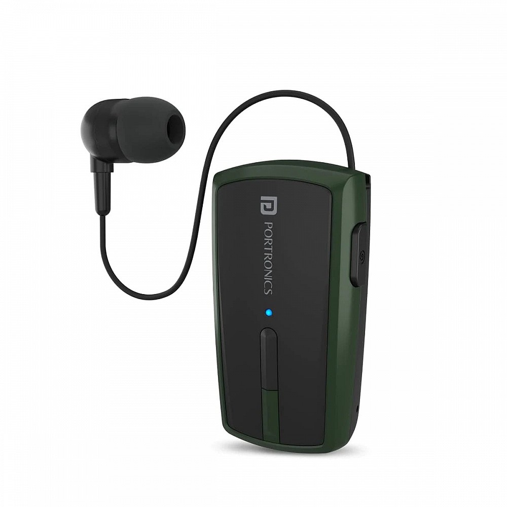 Portronics Harmonics KLIP 4 Retractable Bluetooth Calling Earphone