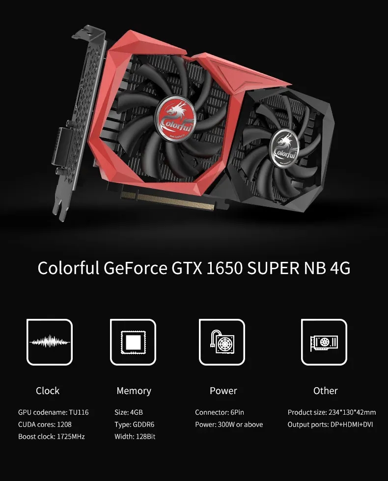 Colorful GTX 1650 Super NB 4G-V 4GB GDDR6 Best Price in India on